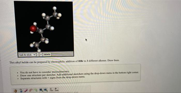 Solved Labels Ball Stick This Alkyl Halide Can Be Chegg