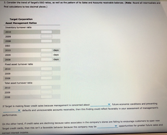 Solved 3 Asset Management Assessment Of Target Corporation Chegg