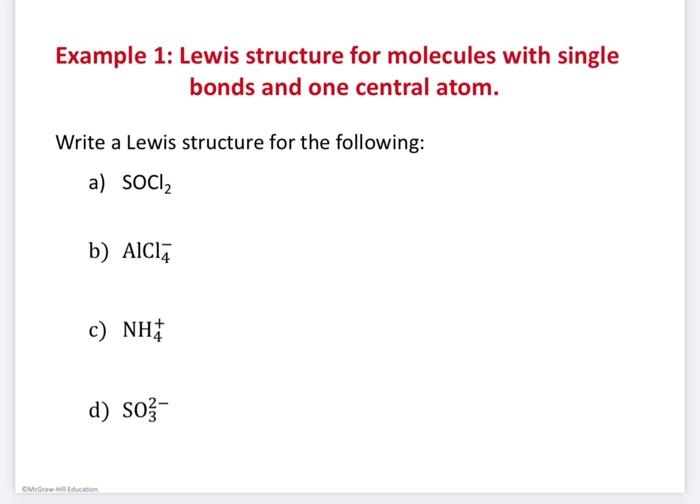 Solved Example Lewis Structure For Molecules With Sin