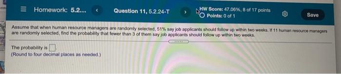 Solved Assume That When Human Resource Managers Are Randomly Chegg