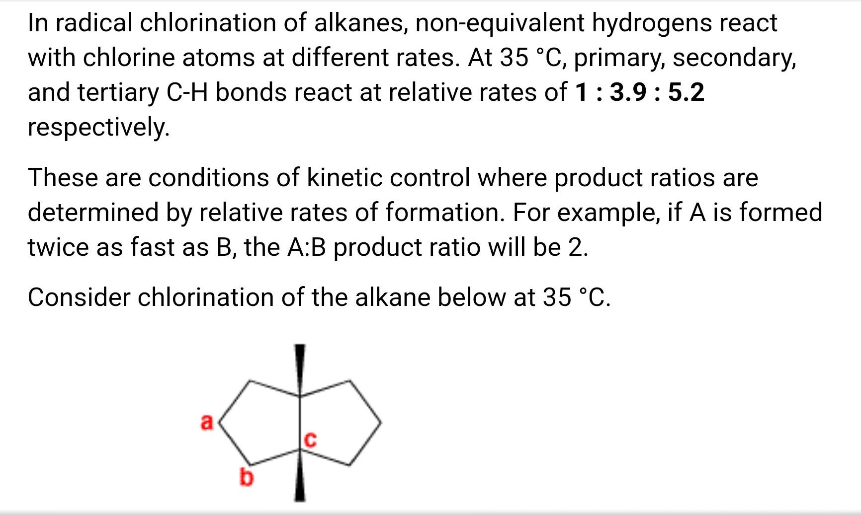 Solved In Radical Chlorination Of Alkanes Non Equivalent Chegg