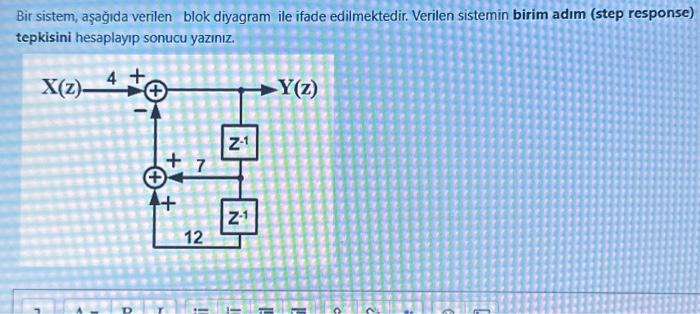 Solved Bir Sistem A A Da Verilen Blok Diyagram Ile Ifade Chegg