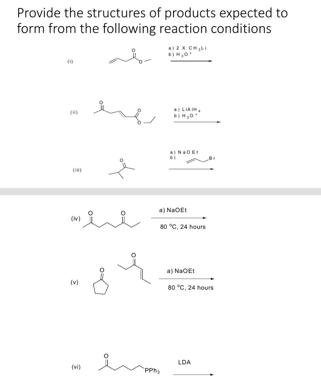 Solved Provide The Structures Of Products Expected To Form Chegg