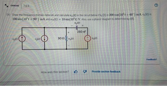 Solved Draw The Frequency Domain Network And Calculate Vo T Chegg