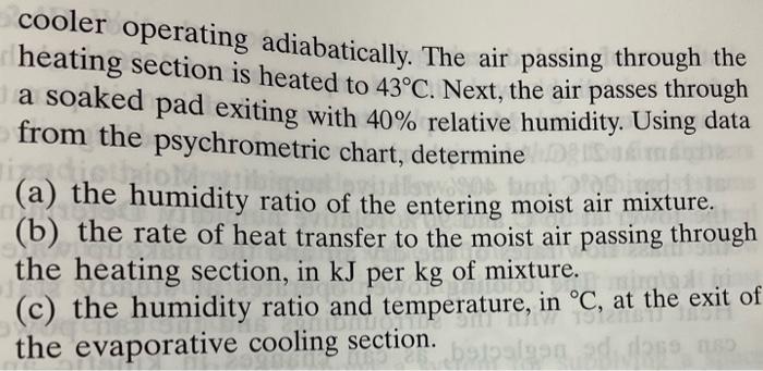 Solved Moist Air At C Atm And Relative Chegg