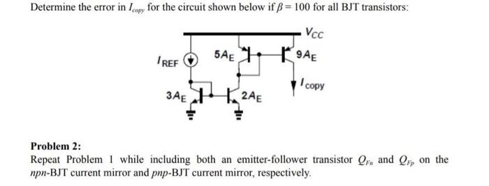 Solved Determine The Error In Icopy For The Circuit Shown Chegg