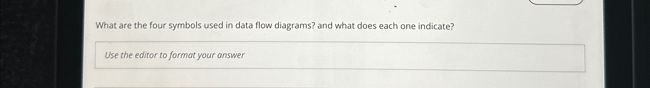 Solved What Are The Four Symbols Used In Data Flow Diagrams Chegg