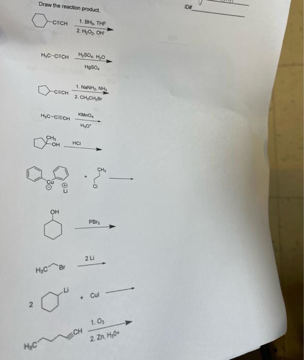 Solved Draw The Reaction Product Cech H C Cech Cech Chegg