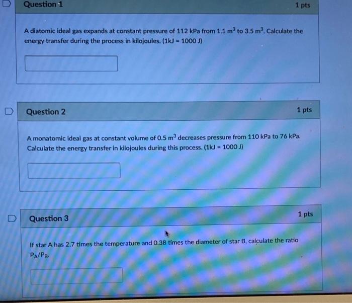 Solved A Diatomic Ideal Gas Expands At Constant Pressure Of Chegg