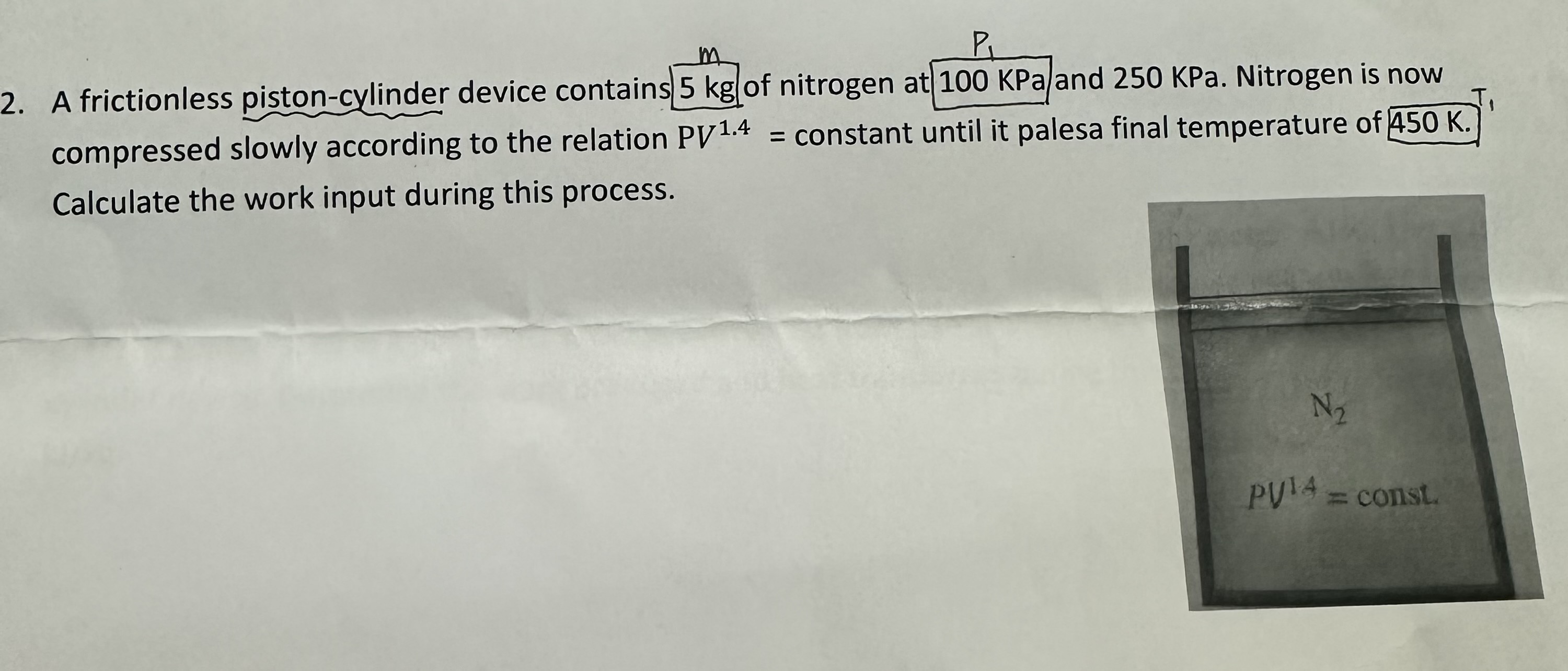 Solved A Frictionless Piston Cylinder Device Contains Kg Chegg