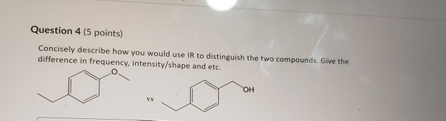 Solved Question 4 5 Points Concisely Describe How You Chegg