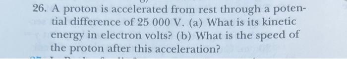 Solved A Proton Is Accelerated From Rest Through A Chegg