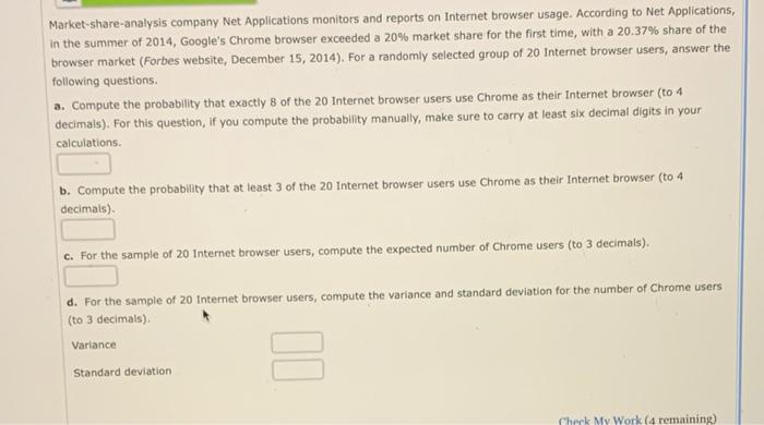 Solved Market Share Analysis Company Net Applications Chegg