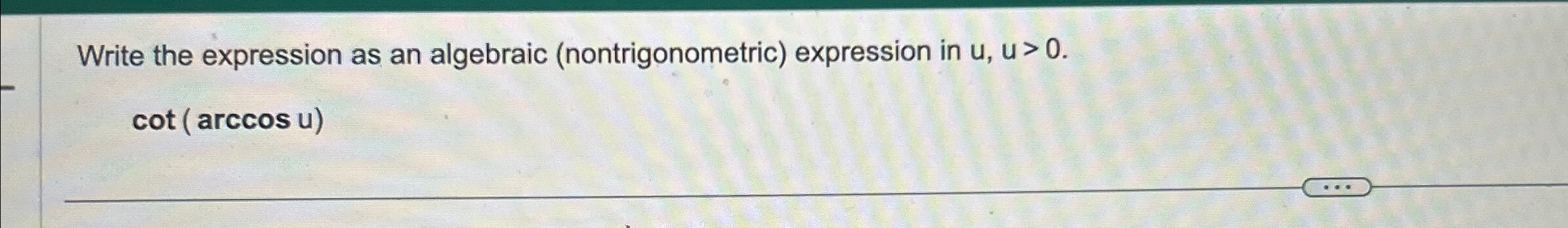 Solved Write The Expression As An Algebraic Chegg