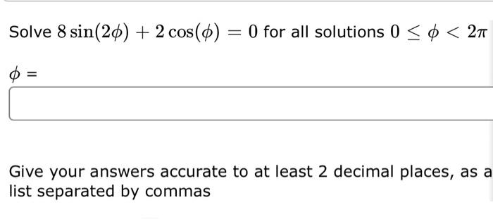 Solved Solve Sin Cos For All Solutions