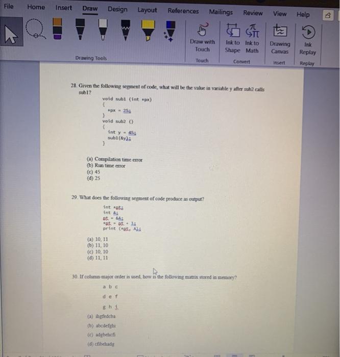 Solved File Home Insert Draw Design Layout References Chegg