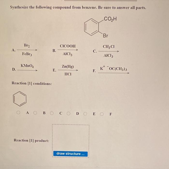 Solved Synthesize The Following Compound From Benzene Be Chegg