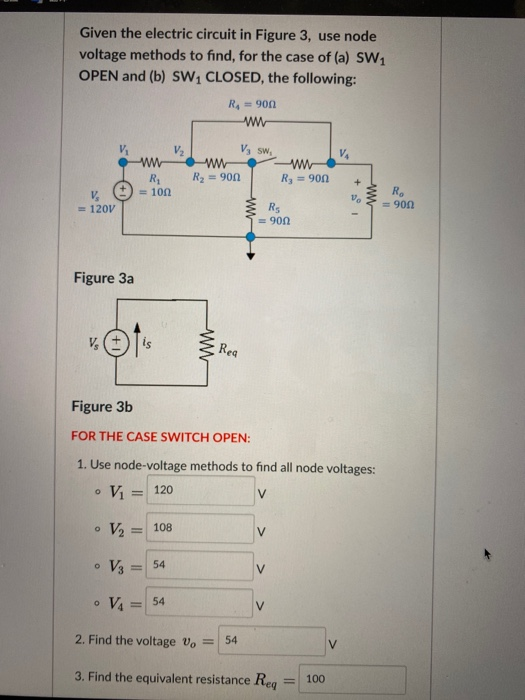 Solved Given The Electric Circuit In Figure 3 Use Node Chegg