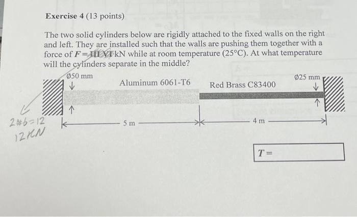 Solved The Two Solid Cylinders Below Are Rigidly Attached To Chegg