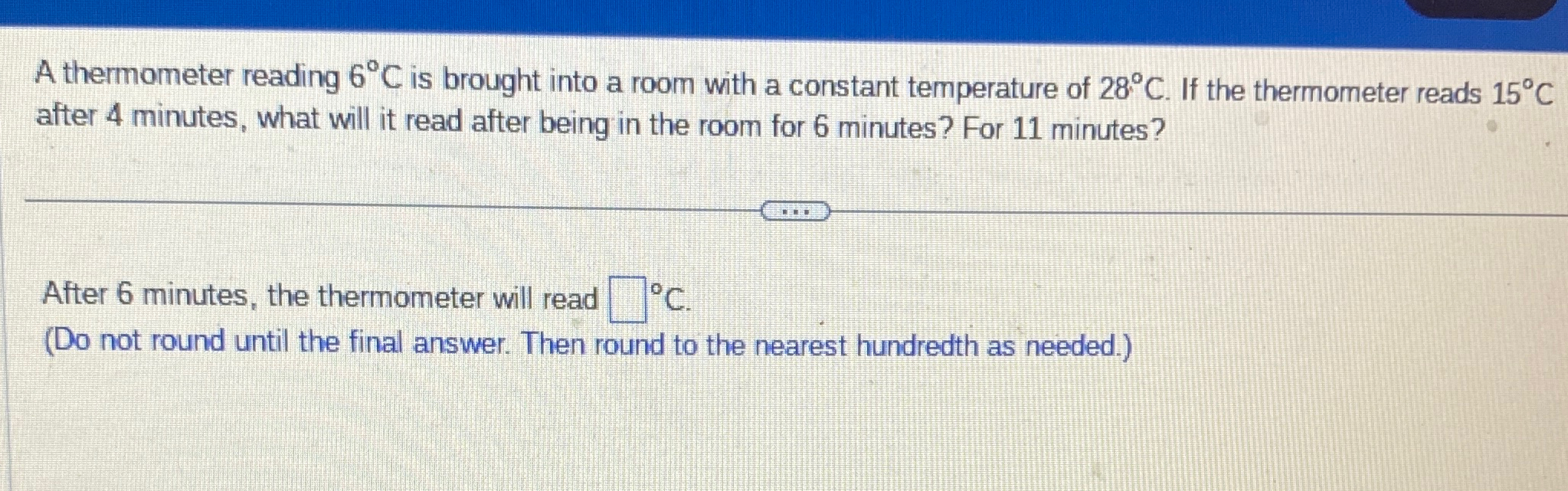 Solved A Thermometer Reading C Is Brought Into A Room Chegg