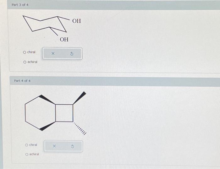 Solved Determine Whether Each Compound Is Chiral Or Achiral Chegg