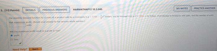 3 11 2 Points DETAILS PREVIOUS ANSWERS HARMATHAP 12 Chegg