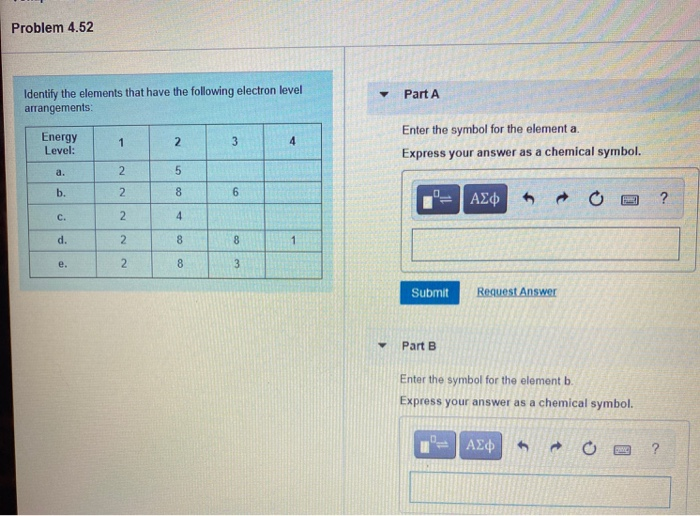 Solved Problem 4 52 Part A Identify The Elements That Have Chegg