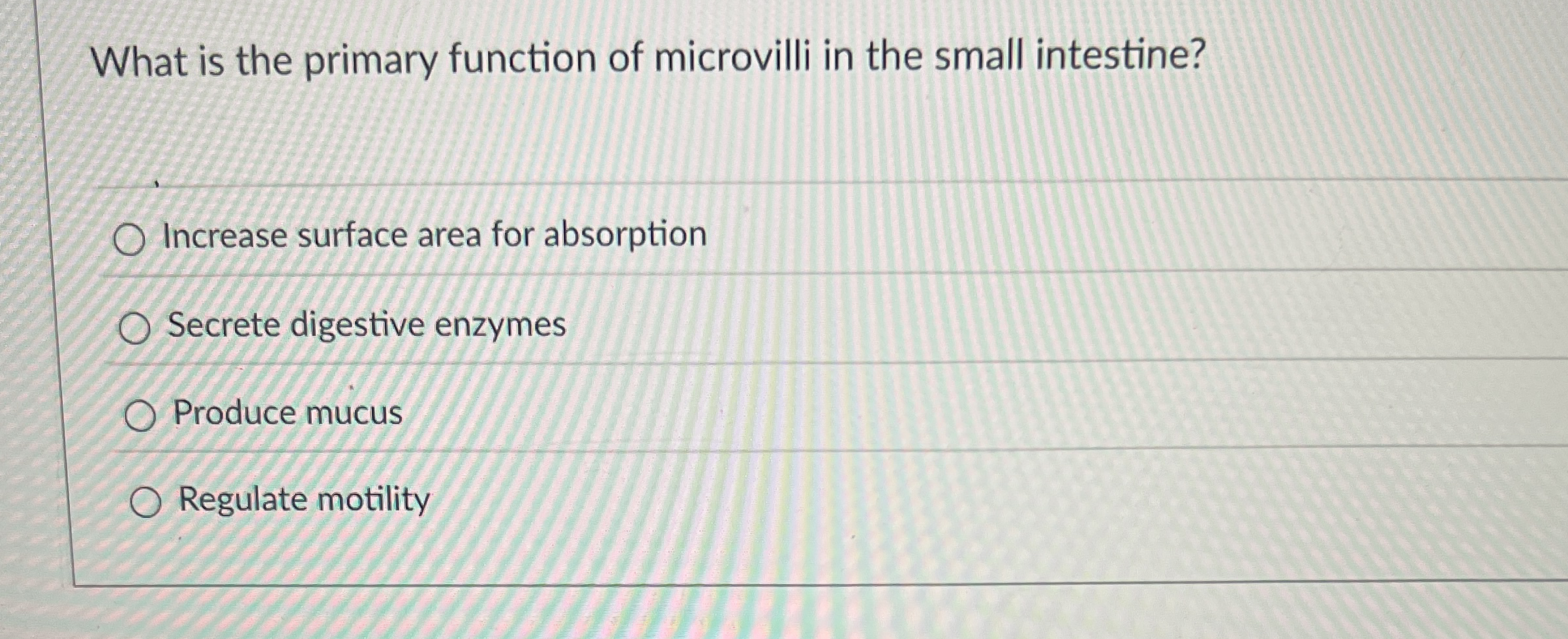 What Is The Primary Function Of Microvilli In The Chegg