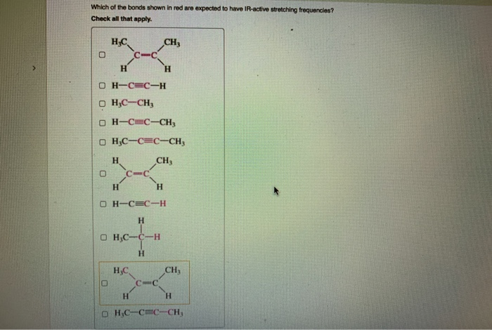 Solved Which Of The Bonds Shown In Red Are Expected To Have Chegg