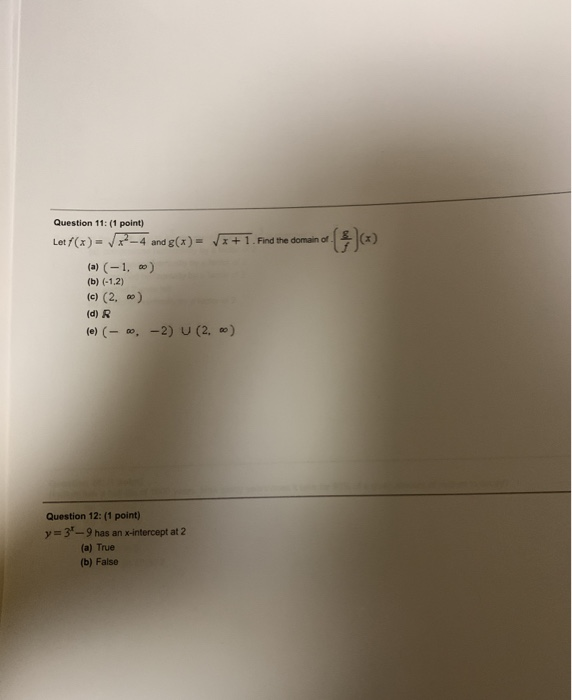 Solved Question 11 1 Point Letf X VR 4 And G X 1 Chegg