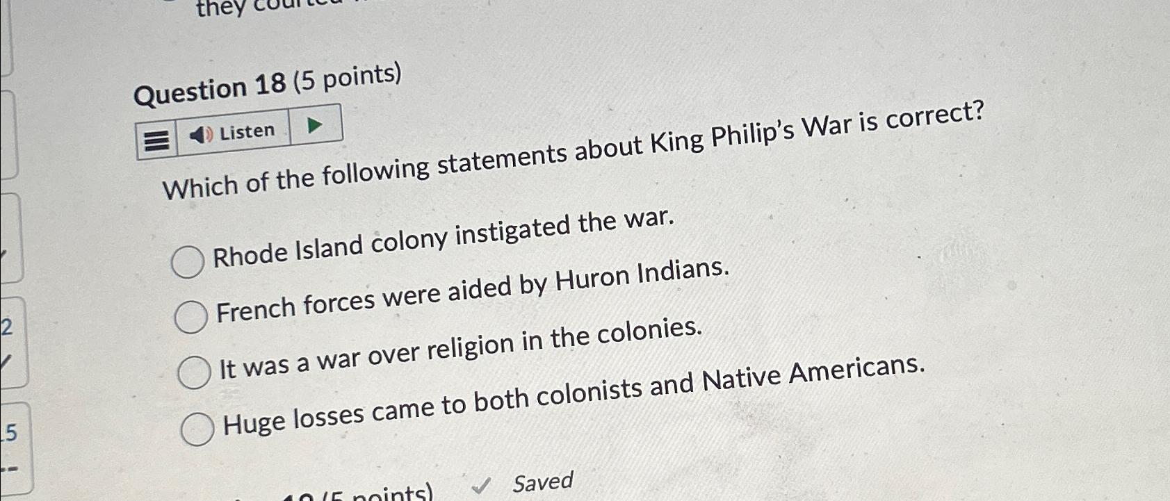 Solved Question Points Listenwhich Of The Following Chegg