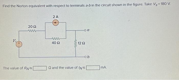 Solved Find The Norton Equivalent With Respect To Termin