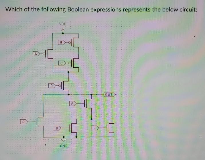 Solved Which Of The Following Boolean Expressions Represents Chegg