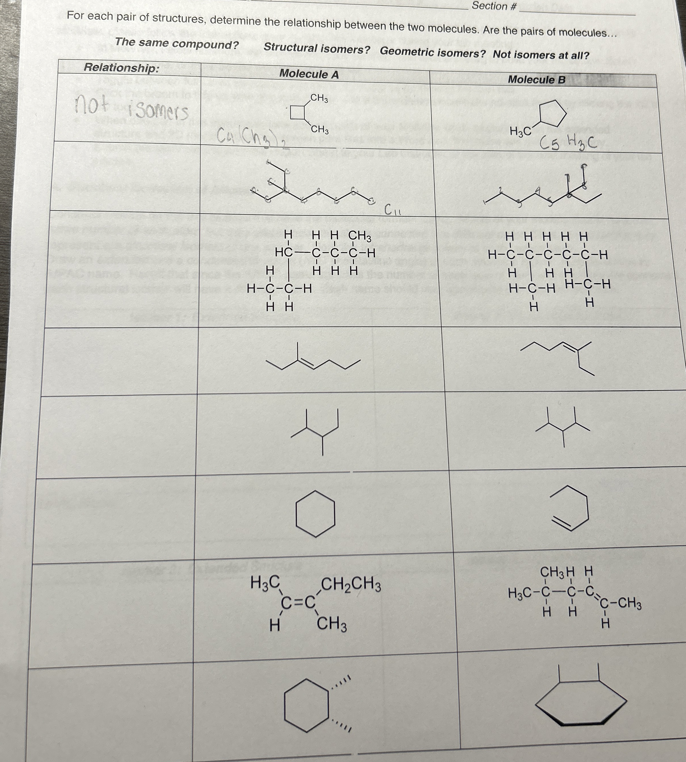 Section Q For Each Pair Of Structures Determine The Chegg