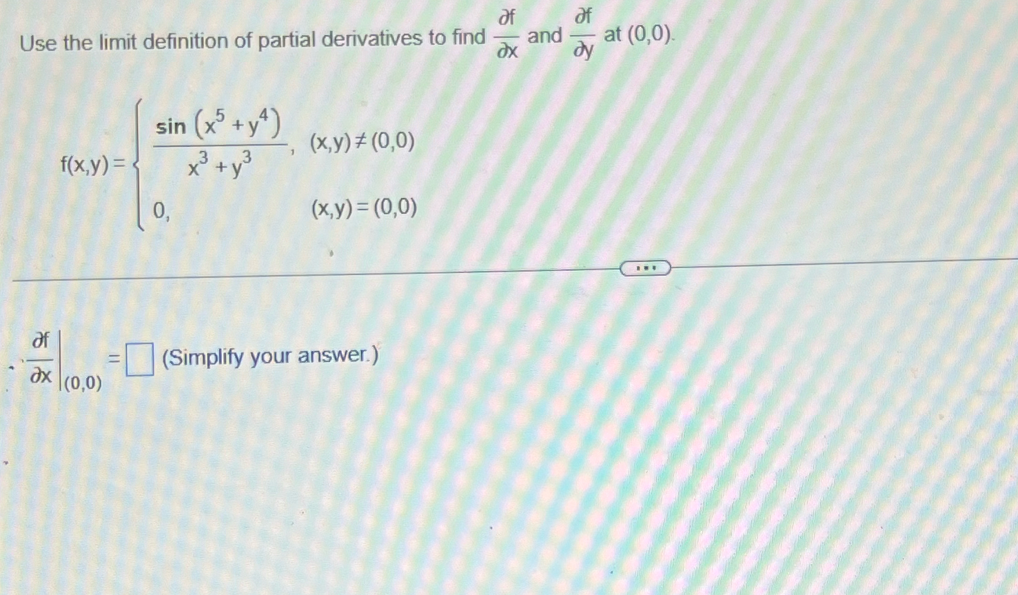 Solved Use The Limit Definition Of Partial Derivatives To Chegg