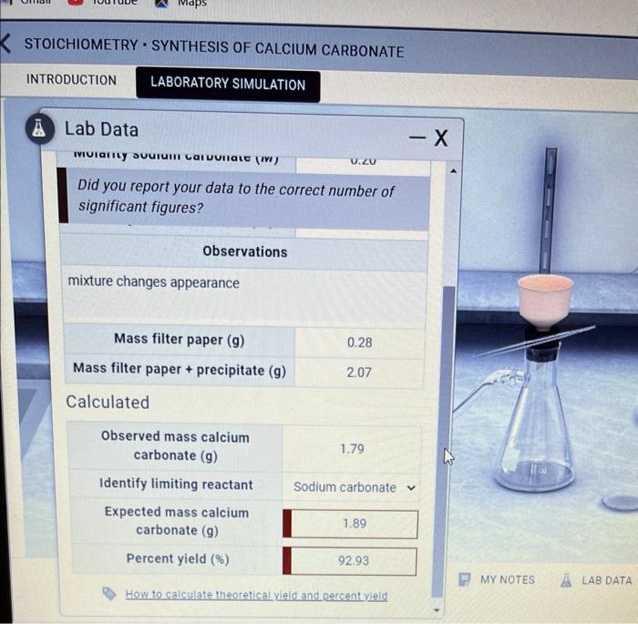 Solved STOICHIOMETRY SYNTHESIS OF CALCIUM CARBONATE Chegg