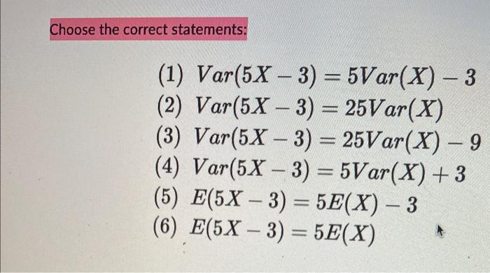 Solved Choose The Correct Statements 1 Chegg