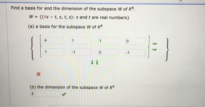 Solved Find A Basis For And The Dimension Of The Subspace W Chegg