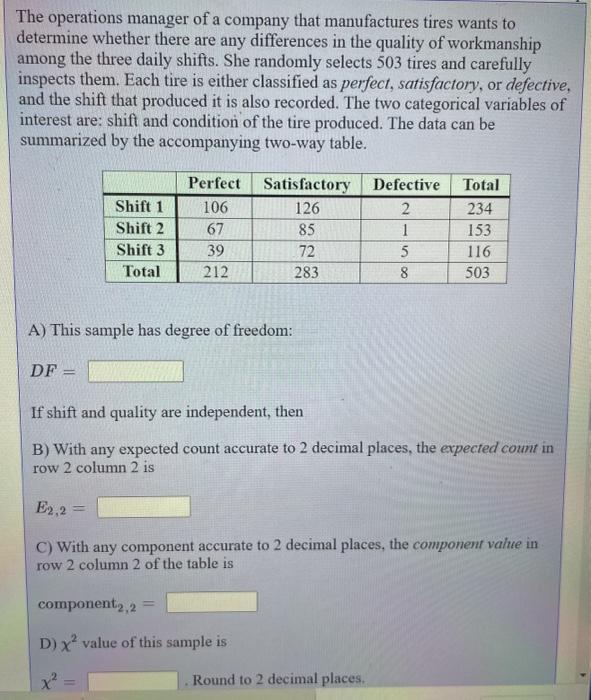 Solved The Operations Manager Of A Company That Manufactures Chegg