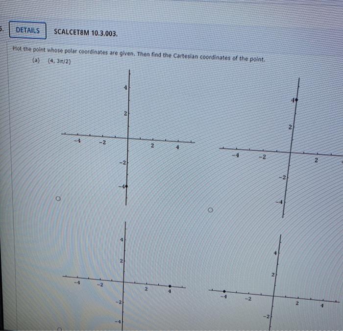 Solved Details Scalcet M Plot The Point Whose Chegg