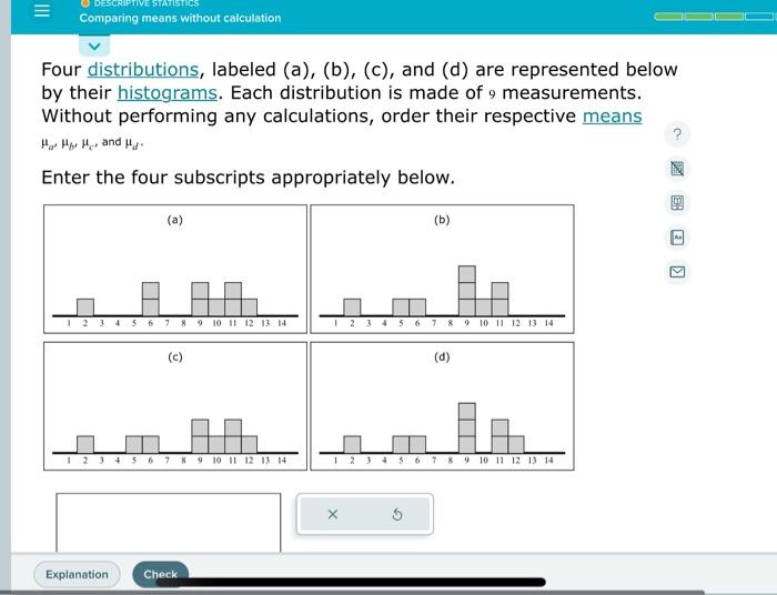 Solved Four Distributions Labeled A B C And D Chegg