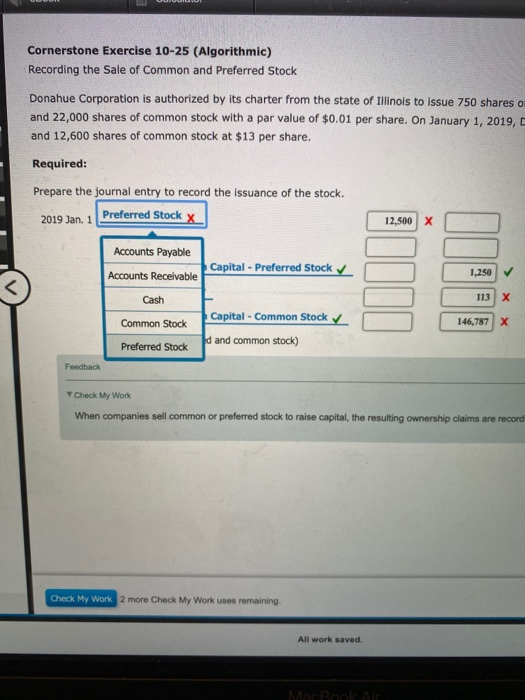 Solved Cornerstone Exercise 10 25 Algorithmic Recording Chegg