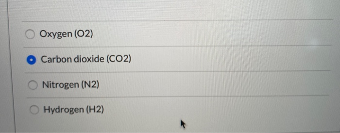 Solved Oxygen O O Carbon Dioxide Co O Nitrogen N Chegg