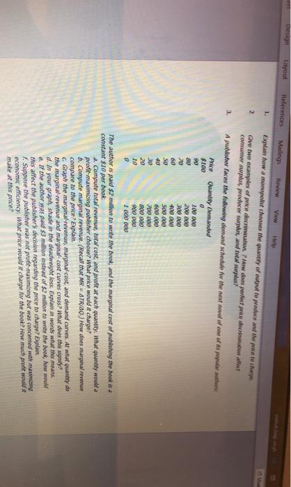 Solved Layout References 1 2 3 Mailing Review View Help Chegg