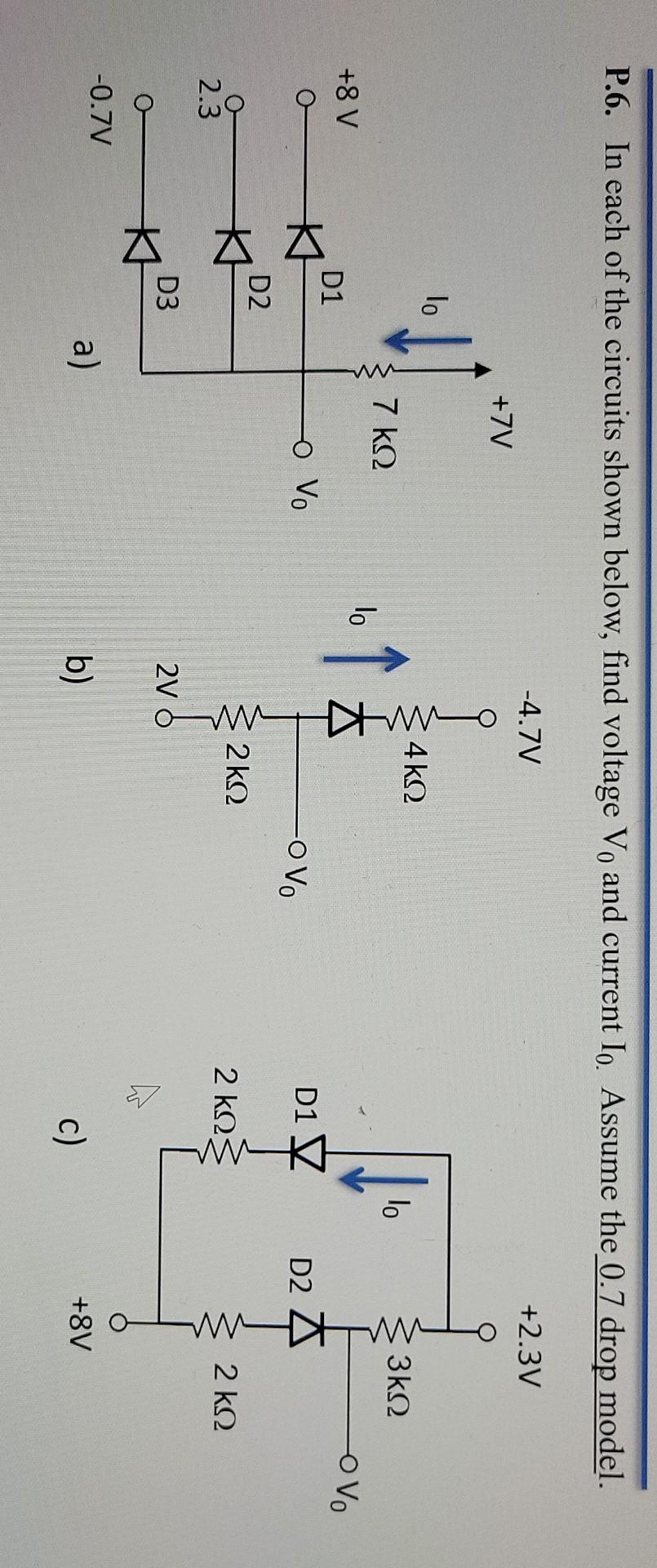 Solved P In Each Of The Circuits Shown Below Find Chegg