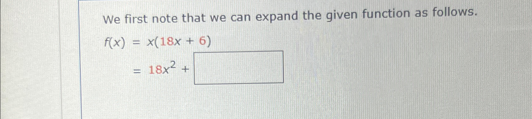 Solved We First Note That We Can Expand The Given Function Chegg