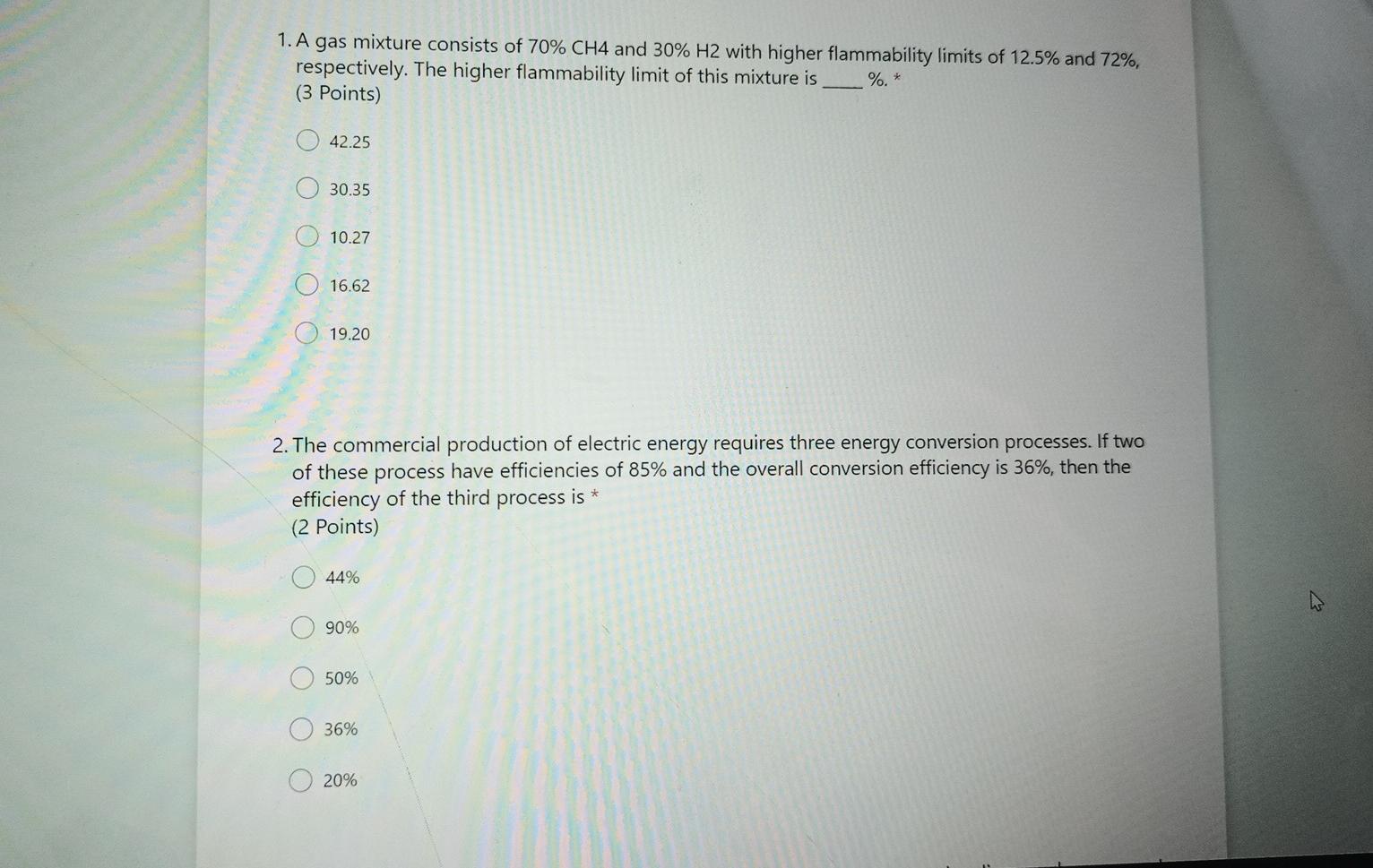 Solved A Gas Mixture Consists Of Ch And H With Chegg