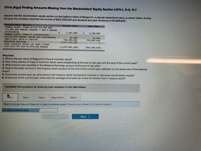 Solved En Algo Finding Amounts Missing From The Chegg