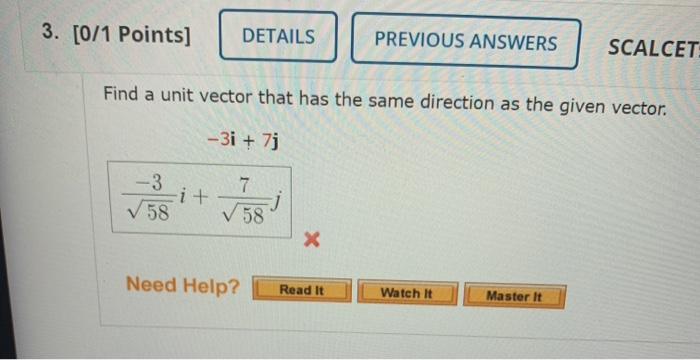 Solved 3 0 1 Points DETAILS PREVIOUS ANSWERS SCALCET Find Chegg