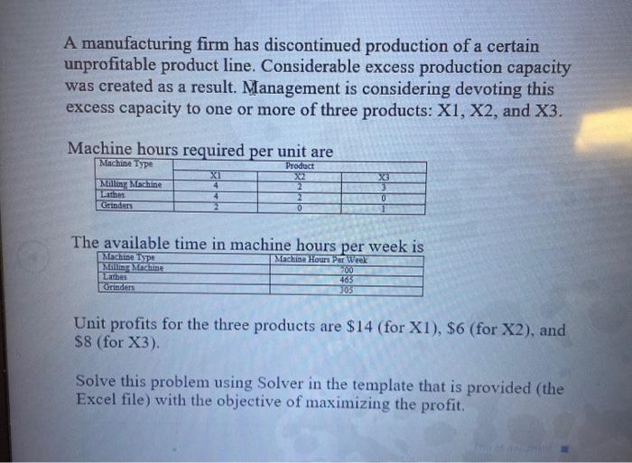 Solved A Manufacturing Firm Has Discontinued Production Of A Chegg